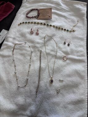 Mixed Women’s Jewelry Set - Gold, Rose Gold, Silver & Blue Accents